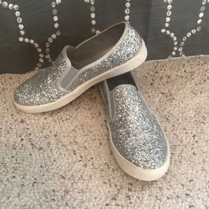 Sparkly slip on shoes